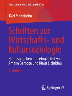 cover image of Schriften zur Wirtschafts- und Kultursoziologie